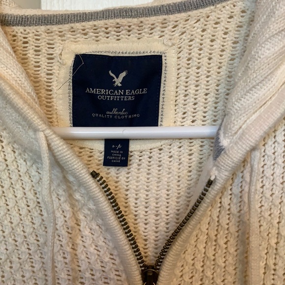 American Eagle hooded zip up sweater jacket - Picture 2 of 2